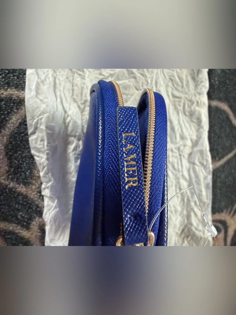 La Mer Royal Blue Cosmetic Case